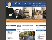Tablet Screenshot of comoxmuseum.ca